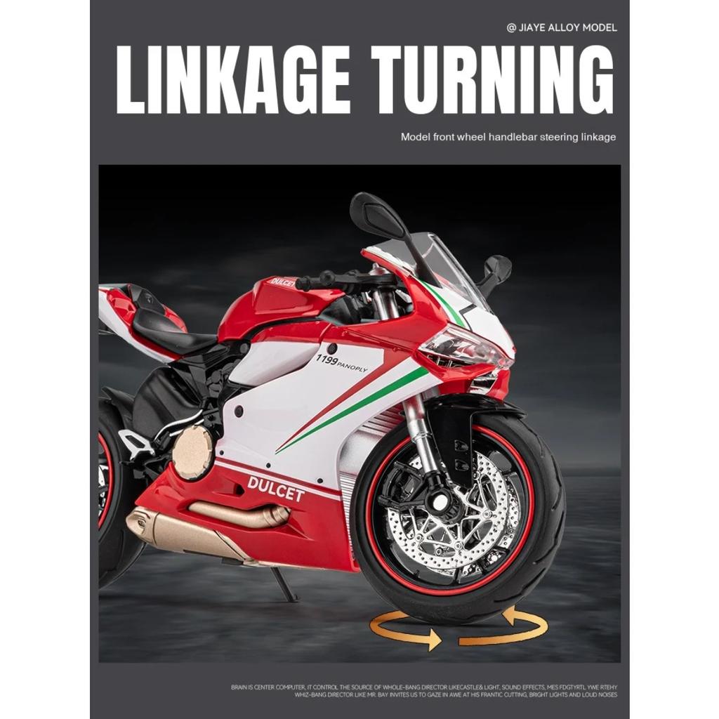 1/12 Metal Die Cast Ducati 1199 Panigale S Motorcycle Model with Display Base Collection Home Ornament Boy Gift