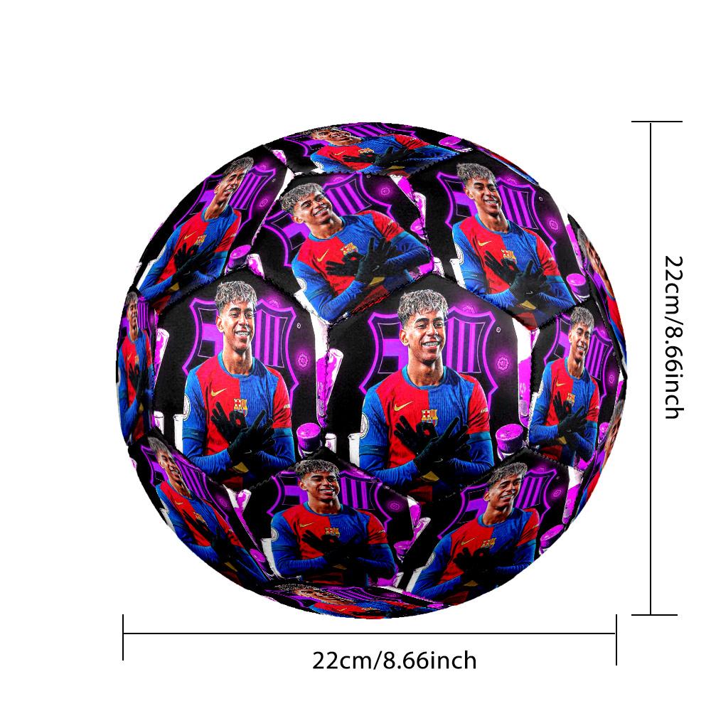 Lamine Yamal's Spain's Glory Moment Size 5 Soccer Football Machine Sewn Indoor/Outdoor Training and Matches Perfect Commemorative Gift for Soccer Love