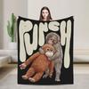 Punch Monkey Cute Blanket Coral Fleece Plush Print  Breathable Warm Throw Blanket for Bed Car Bedspread
