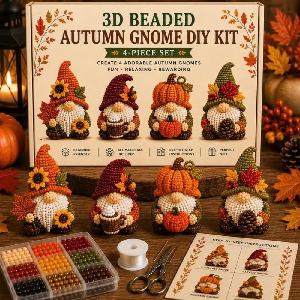 Educational Toy Handmade Bead Art Set Gnome Bead Doll Making Supply  School Project