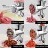 Meat Grinder Manual Mincer Sausage Maker Table Mount Pork Mincer Stainless Steel Adjustable Clamp Kitchen Tool Beef Pork Fish Chicken Sausage Making