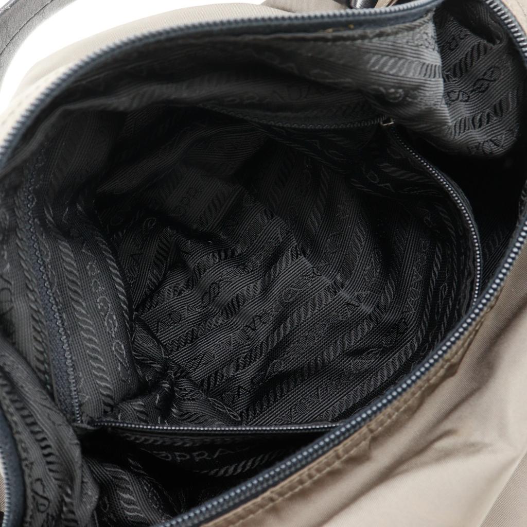 PRADA Shoulder Bag Brown Nylon Women Used
