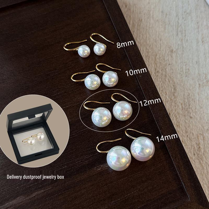 Серьги-пусеты Shi Jia Mantou с жемчугом люкс из серебра 925 пробы для женщин 2024