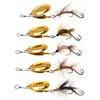 5pcs Spinner Bait Set Fly Strikers Assortment Fishing Spinners Lures with Hook for for Bass Trout