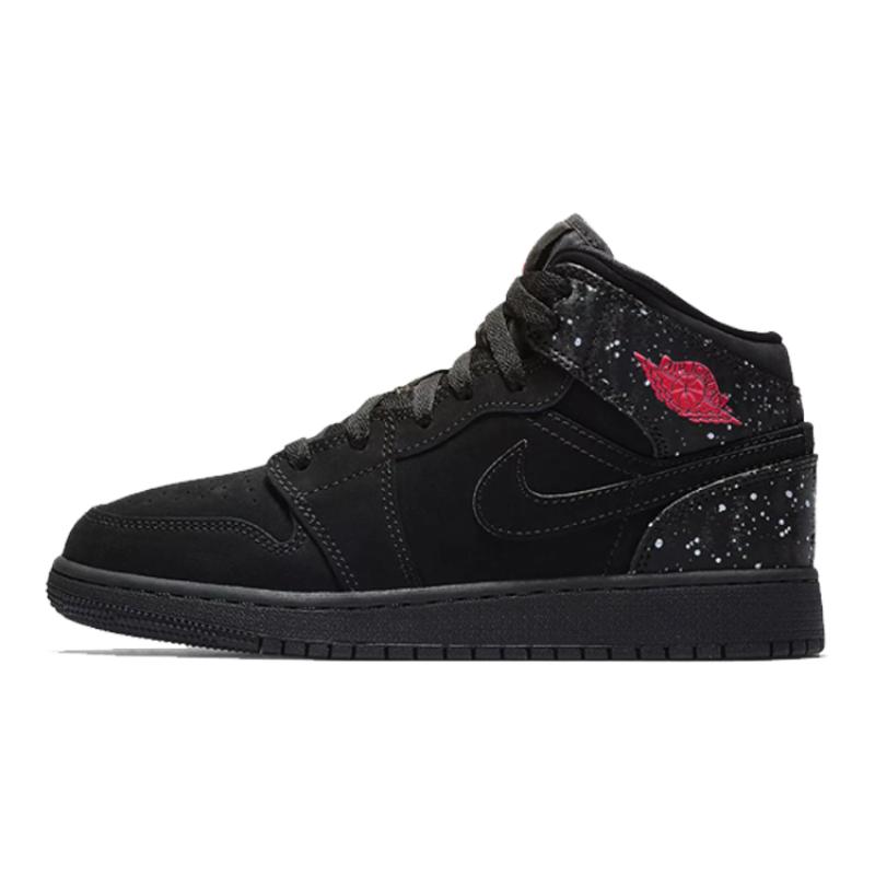Jordan 1 Средние GS Черный Розовый Раш Jordan 555112-001