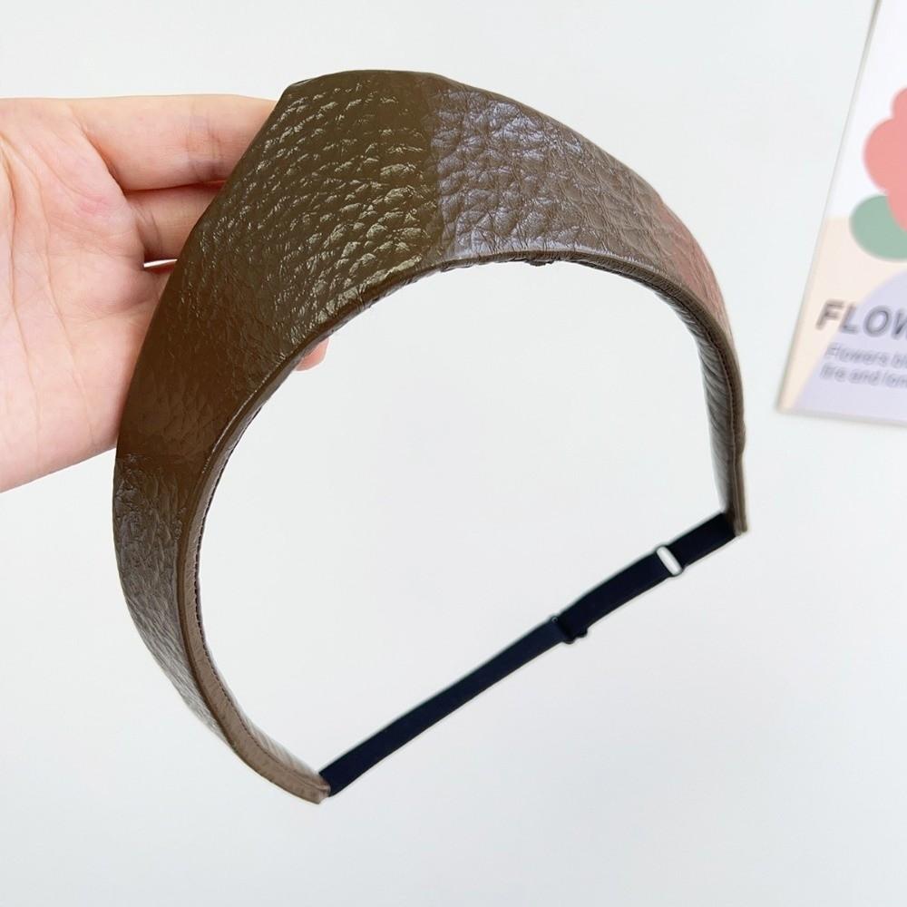 Кожаная женская повязка на голову Регулируемый обруч для волос Винтажная корона Повязка на голову Женские головные уборы