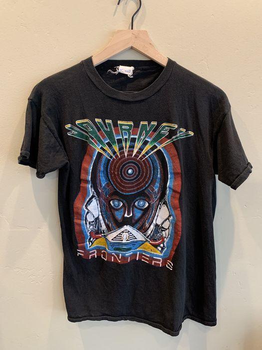 1983 Journey Frontiers Tour Band Cotton Black Unisex T-shirt Reprint VN3495