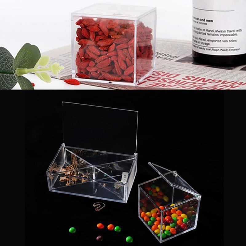 Clear Acryl Cube Favor Box Of Plexi Acrylic Glass Plastic Storage Wedding Gift