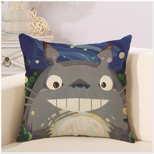 Милый мультфильм Тоторо, милый пледы, наволочка, чехол для подушки квадратной формы, чехол для подушки с шиншиллой для дивана, дома, Капа де Альмофадас 45x45