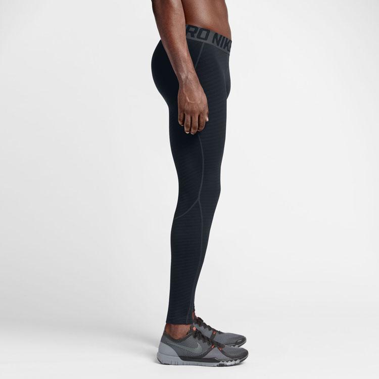Nike Теплые узкие спортивные брюки с цветным принтом и буквами Pro Warm, мужские брюки черного цвета 725039-010