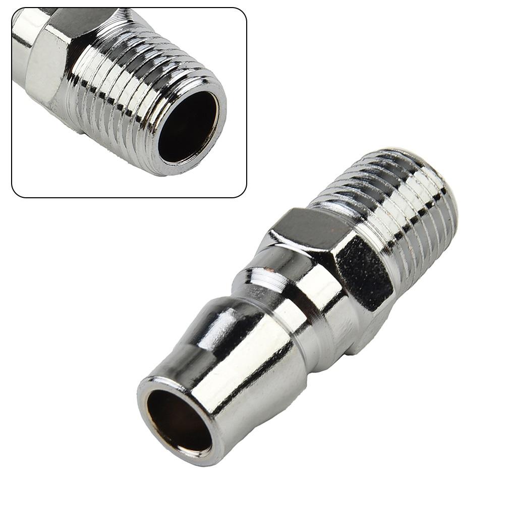 NITTO Male Thread Adapter Air Fitting Male Coupler Silver
