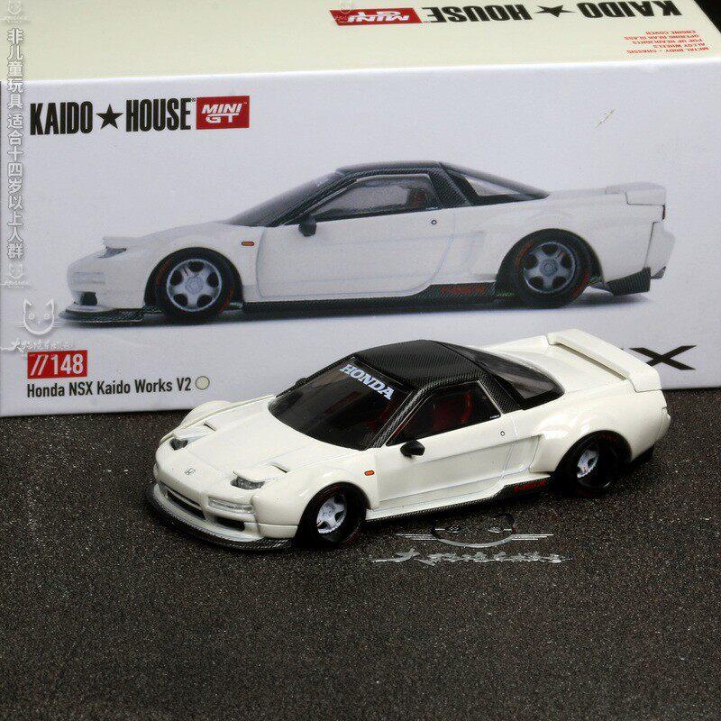 KAIDO HOUSE MINIGT 1/64 Honda NSX Открытый капот Симуляция Литье под давлением Сплав Модель автомобиля Коллекция Настольное украшение Игрушка для мальчика