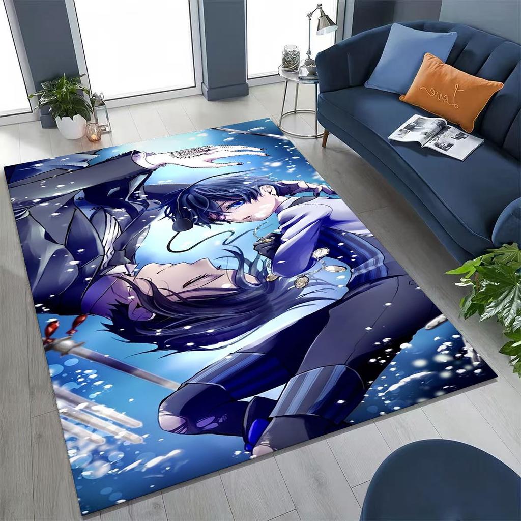 Аниме Темный дворецкий Себастьян Сиэль Мультяшный Мультяшный Ковер для Спальни Гостиной Дивана Дома Декор Придверный коврик, Детский Нескользящий Коврик для Пола