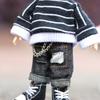 Одежда для кукол ob11 Baby Clothes For Baby Chain Jeans Pants Liquor Bar And Jeans Furniture For Dolls 1/12 Cool Anime High Quality Toy Accessoriess
