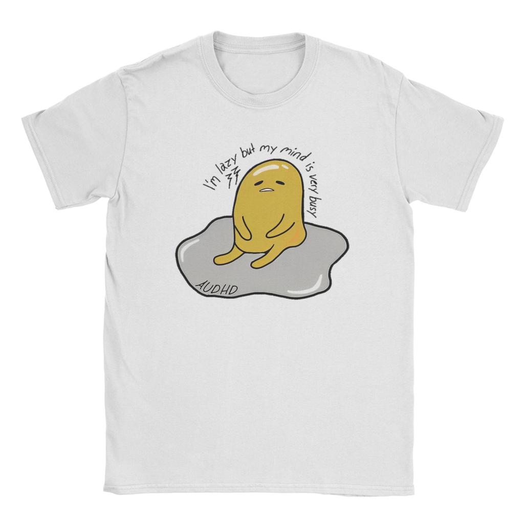Повседневная футболка Gudetama "Вы заслужили поспать" для мужчин, с круглым вырезом, короткий рукав, хлопковый летний топ