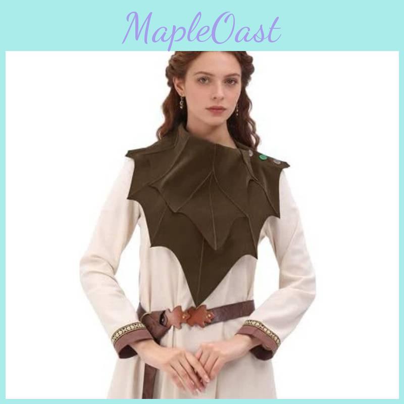 Renaissance Elf Druid Cloak With Plush Fabric For Cosplay And Halloween Costumes