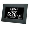 7inch Digital Calendar Alarm Clock Automatic Dimming 8 Languages Large Dementia Alzheimers Medicine Time Reminder for the Elders