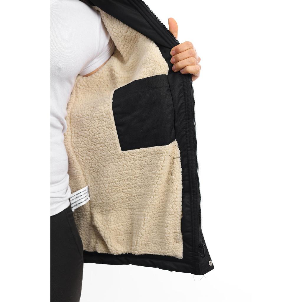 Зимнее мужское пальто на меховой подкладке