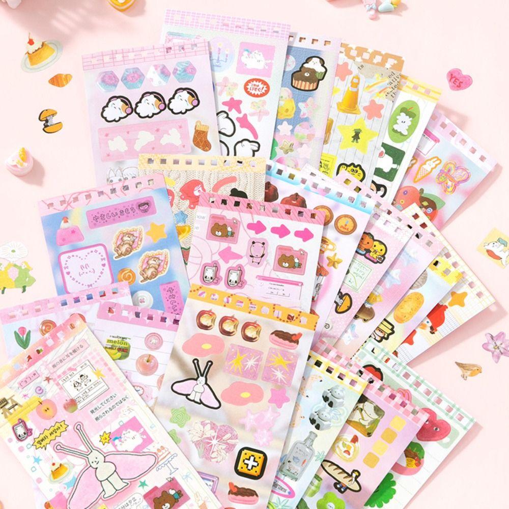 20 Sheets Sticker Book DIY Scrapbook Sticker New Diary Sticker  Stationery Supplies
