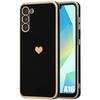 Luxury Case - Booling - for Samsung Galaxy A16 - Flexible - Black - Golden Heart Pattern
