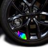 6 Pcs Waterproof PET Car Wheel Rim Sticker Precision Cut Reflective Sticker Multicolor Racing Wheel Hub Decals