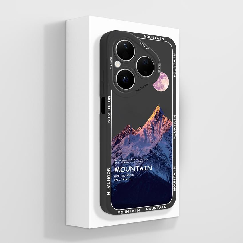 Чехлы для телефонов Huawei Pura 80 Pro Honor X7d X9d X20 V40 с красивыми деревенскими узорами, защитой объектива, из жидкого силикона, противоударный чехол для Huawei