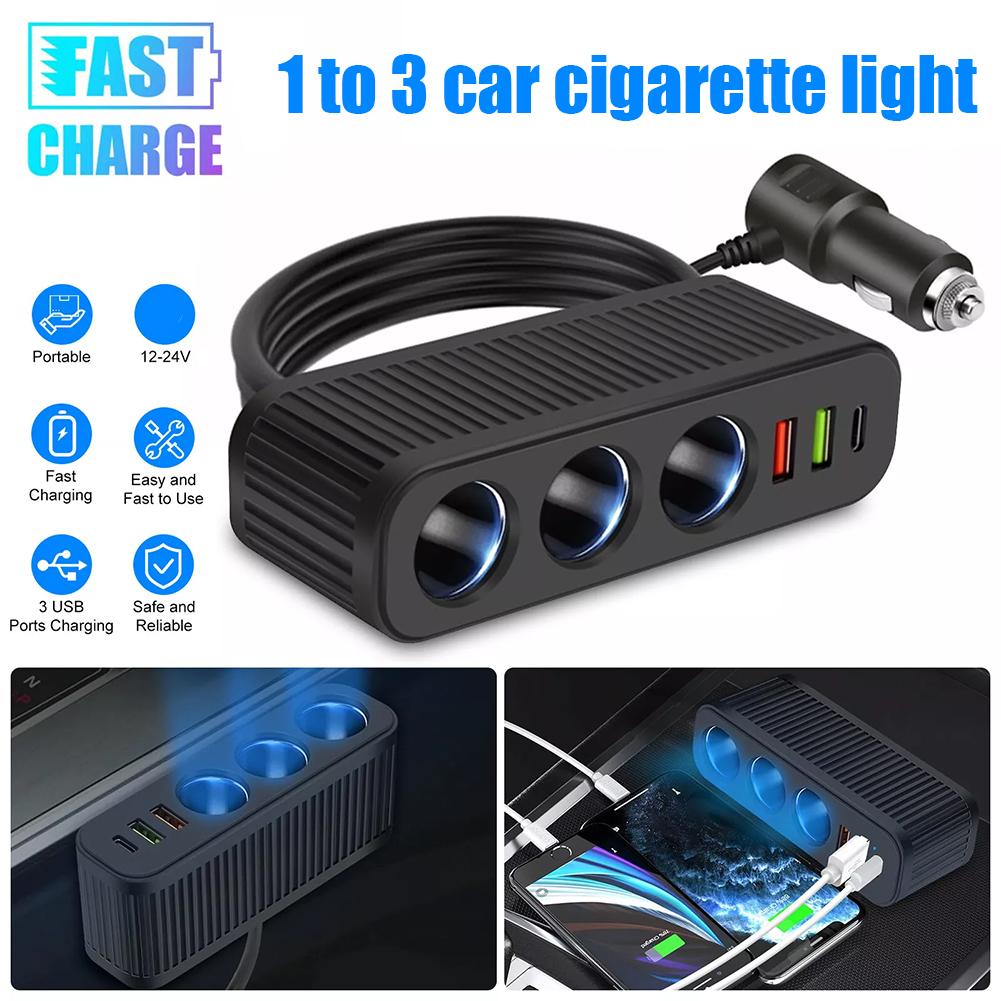 PD QC3.0 Двойной USB-разъем 120 Вт, автомобильный прикуриватель, разветвитель 12 В 24 В, адаптер питания для телефона, автомобильный видеорегистратор, видеорегистратор K3J1