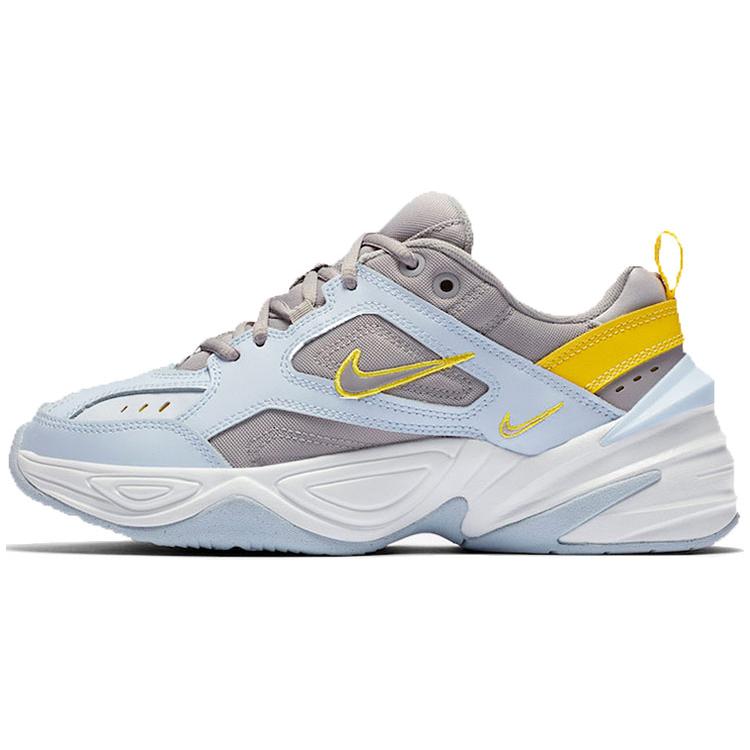 Nike Womens M2K Tekno 'Half Blue' (women's sizes) Half Blue / Chrome Yellow / Summit White / Atmosphere Grey Chunky Sneakers AO3108 403