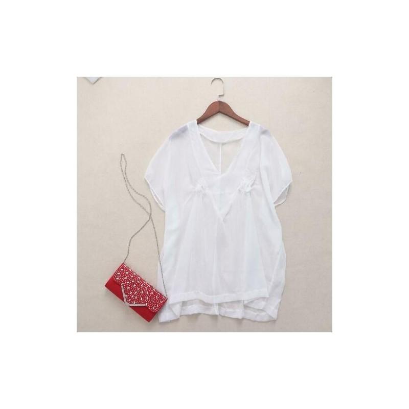 Elegant And Stylish Fashion Women Chiffon Bikini Cover Up Perspective V-neck Swimsuit Beach Dress