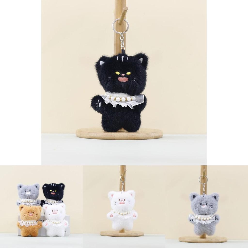 Sweet Cat Plush Keychain Figure With Pp Cotton Filling For Cat Enthusiasts