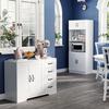 Sideboard Chest of Drawers Buffet Cabinet, Modern Style, 4 Drawers, 1 Cabinet, 105 cm x 40 cm x 76 cm, White