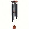1pc Deep Tone Wind Chimes - Soothing Black Aluminum Coated Memorial Wind Chimes with Durable Pine Wood, Perfect Gift for Mom, Grandma,neighbor