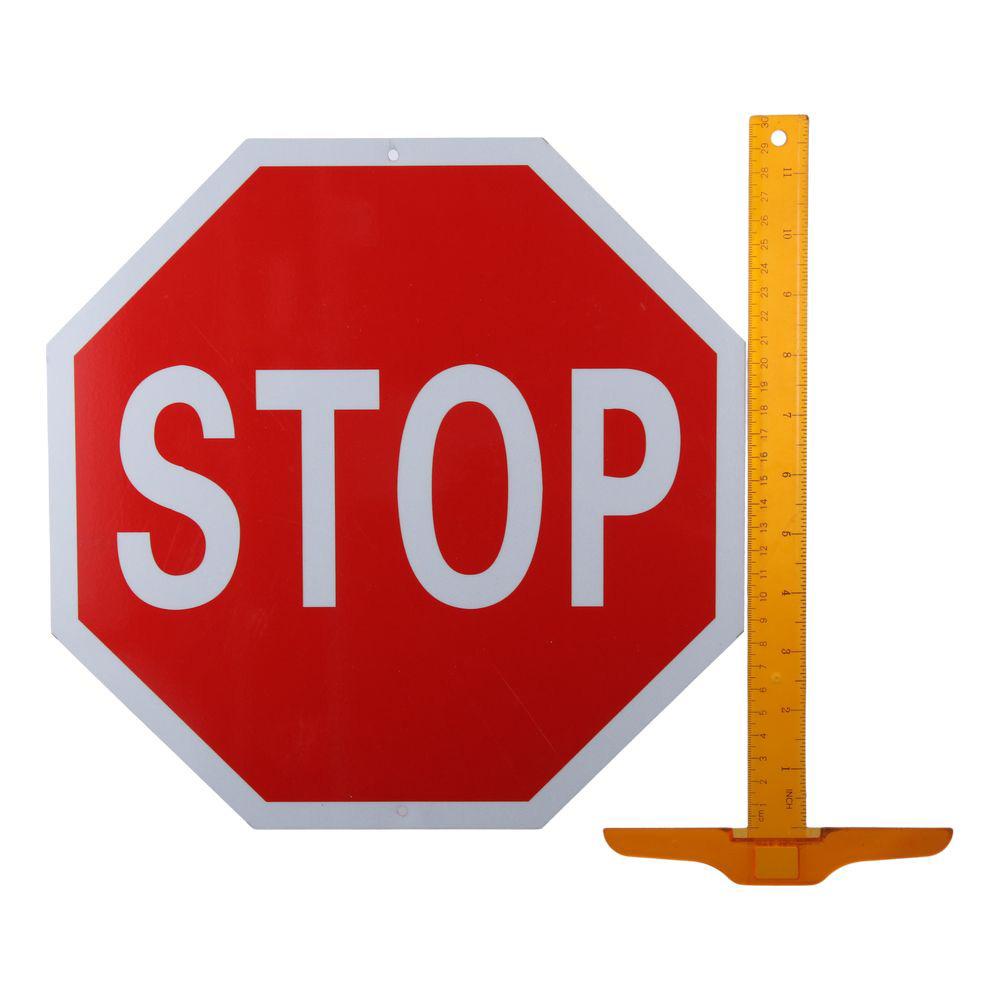 12" X 12"/30 X 30cm Warning Reflective Aluminum Signs Octagon Rust Free Sign  Street Traffic