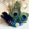 Yousheng Peacock Faux Feather Hair Clip Women Hairpin Headpiece Carnival Fancy Dress Hair Pin Hair Accessories