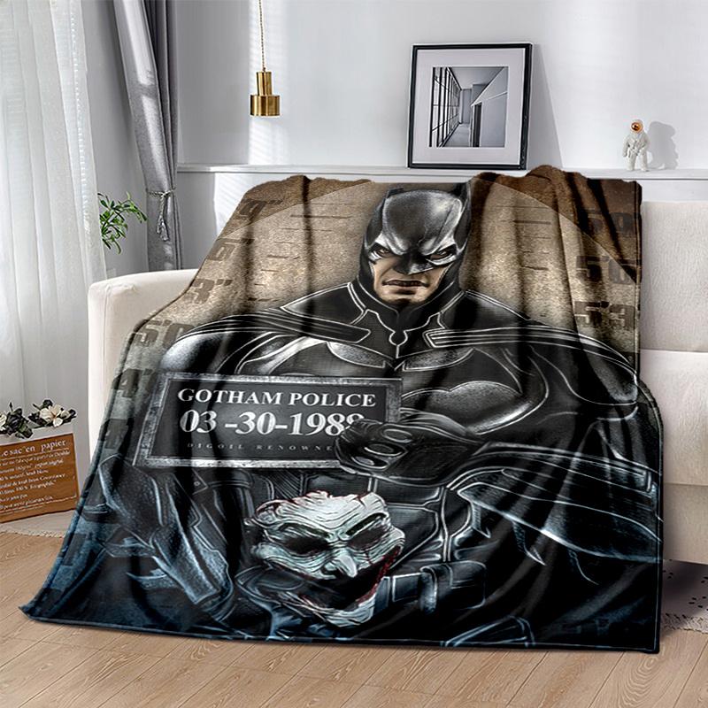 Gotham Police Mugshot Poster - Batman & Joker Art PrintPrint Blanket, Soft Blanket For Sofa Office Bed And Travelling Daughter Birthday Gift