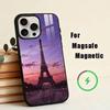 Эйфелева башня, Франция Чехол для телефона для iPhone 17, 16, 15, 14, 13, 12, 11 Plus, Pro Магнитный с Magsafe Беспроводная зарядка