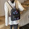 Denim Cartoon Cat Boys And Girls Backpack Autumn And Winter Large Capacity College Style Children'S Backpack Tide