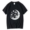 XIN YI Men's T-shirt High Quality 100% Cotton Funny Astronaut Moon Barbecue Print Casual Loose Cool Men O-neck T-shirt Tee Tops