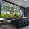 Mole Garden Custom Name Wall Tapestry Aesthetic Wall Hanging Printed Fabric Blanket Decorative Tapestries For Bedroom Living Room Home Decor