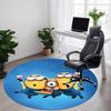 1 шт. Коврик для пола Minions Party Office, Круглый ковер для помещений, Подходит для офиса, Под офисные стулья, Спальни, Гостиной, Декор для дома, Декор комнаты
