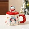 Na'S Santa Claus Cup Mug Christmas Day Ceramic Cup With Lid Souvenir Couple Coffee Water Cup