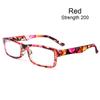 Women Portable Vintage Flowers Ultra Light Frame Reading Glasses Eyeglasses Eye Protection