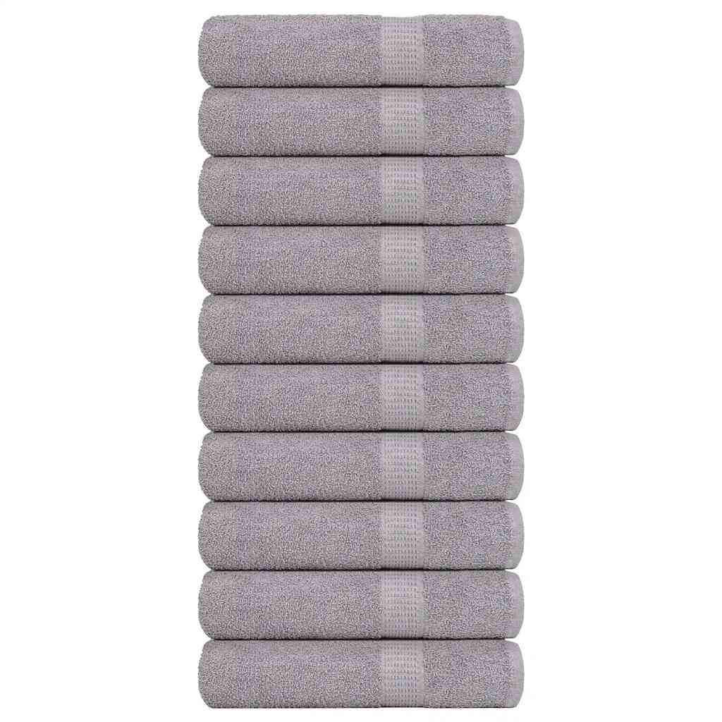 Vidaxl Ręczniki Do Rąk 10 Szt. Szare 50X100 Cm 360 Gsm 100% Bawełna