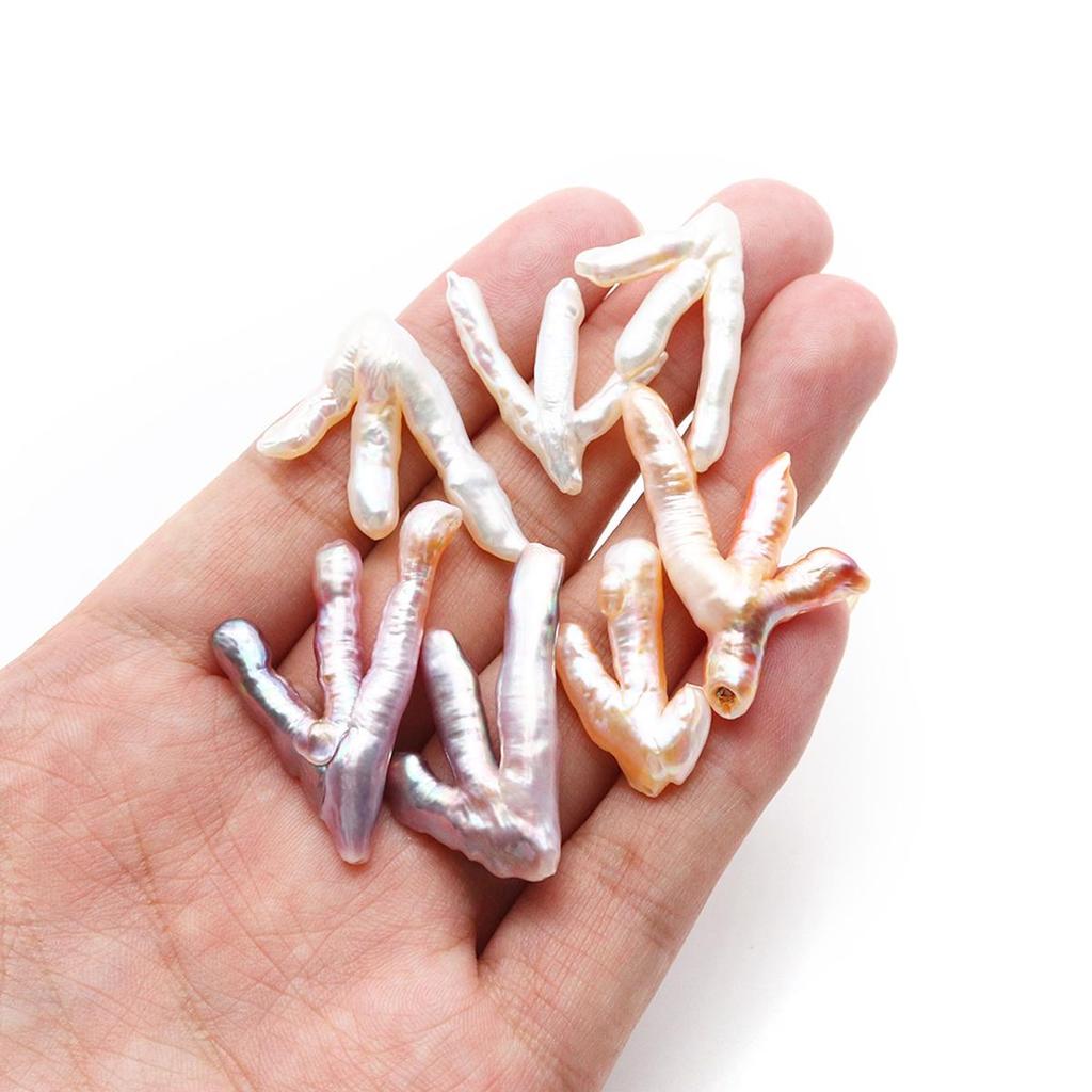 1Pcs Pearl Pendant Natural Freshwater Baroque Pearl Pendant With Hole For Jewelry Making DIY Necklace Accessory