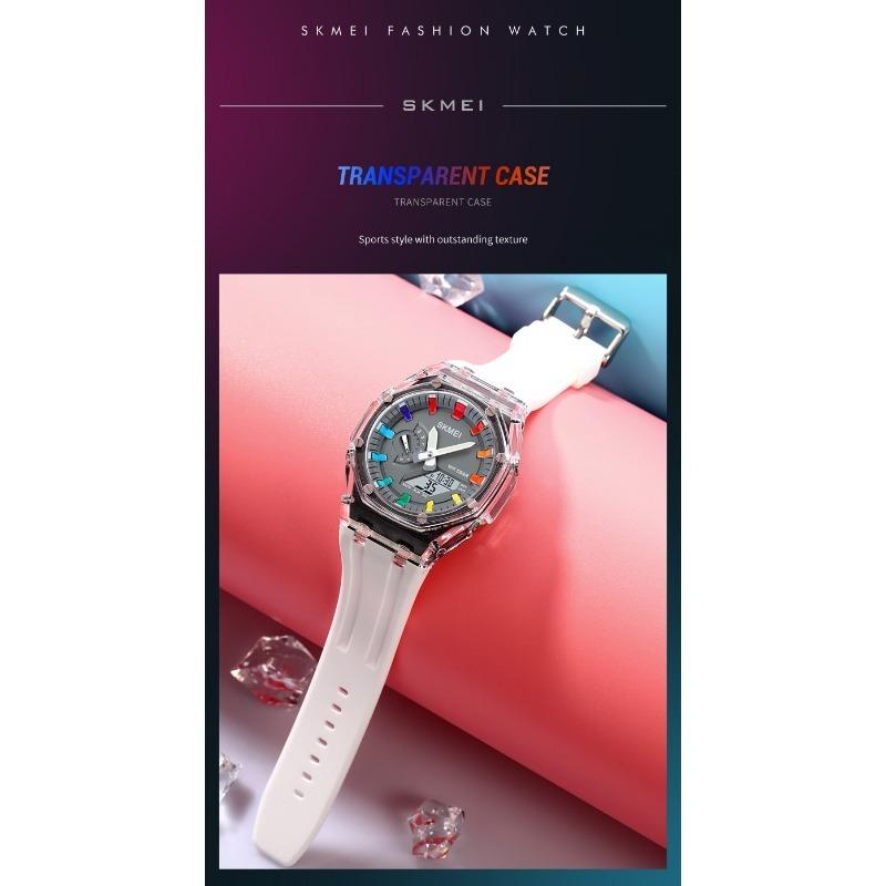 Skmei 2100 уличные мужские цифровые часы с цветным светодиодным дисплеем, водонепроницаемые ударопрочные мужские наручные часы