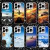 Чехол для телефона с изображением самолета для iPhone 16,15,14,13,12,11,Pro,XS,Max,Plus,Mini,SE Белый Конфетный Матовый Ударопрочный Чехол