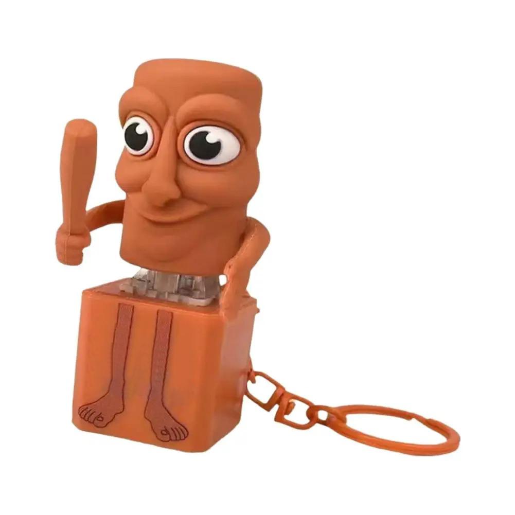 2025 Новый Тунг Тунг Тунг Деревянный Человечек Кнопка Брелок со Светящимся Звуком Брелок Подвеска Аниме Периферия Декор Подарки