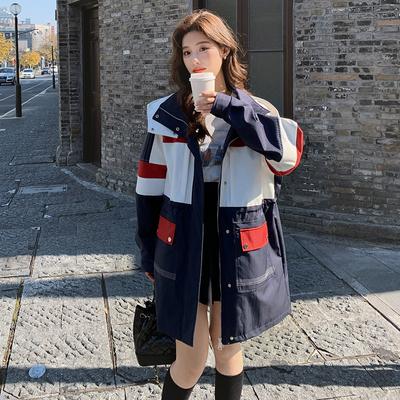 Новая куртка с капюшоном для ранней весны для женщин, свободная, большого размера, повседневная ветровка