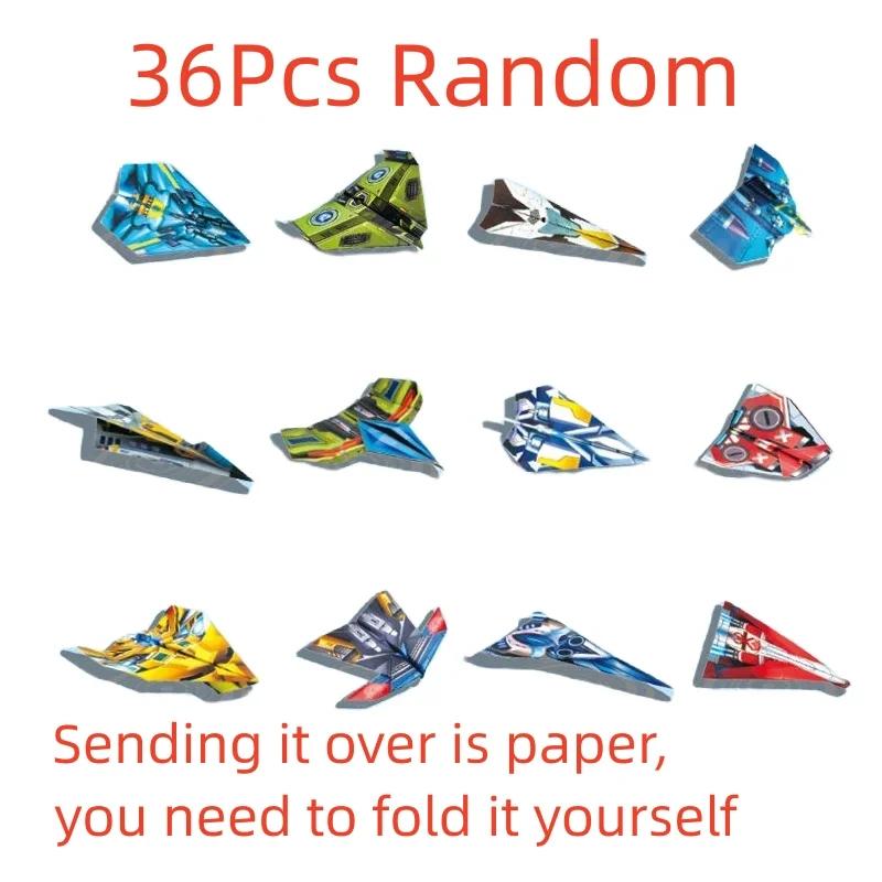 36 шт. Детские креативные самолетики из бумаги для оригами, складывание, сделай сам, родитель-ребенок, полноцветная поделка, игрушка-самолет, развивающая игрушка