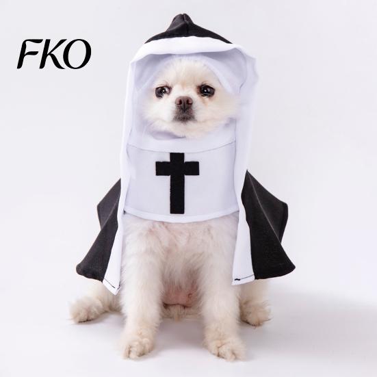 Удобный костюм для питомца, Костюм кошки-монахини, Милый наряд, Одежда для косплея, Легкая одежда, Забавный наряд для вечеринки для маленьких и средних собак и кошек, Без шерсти
